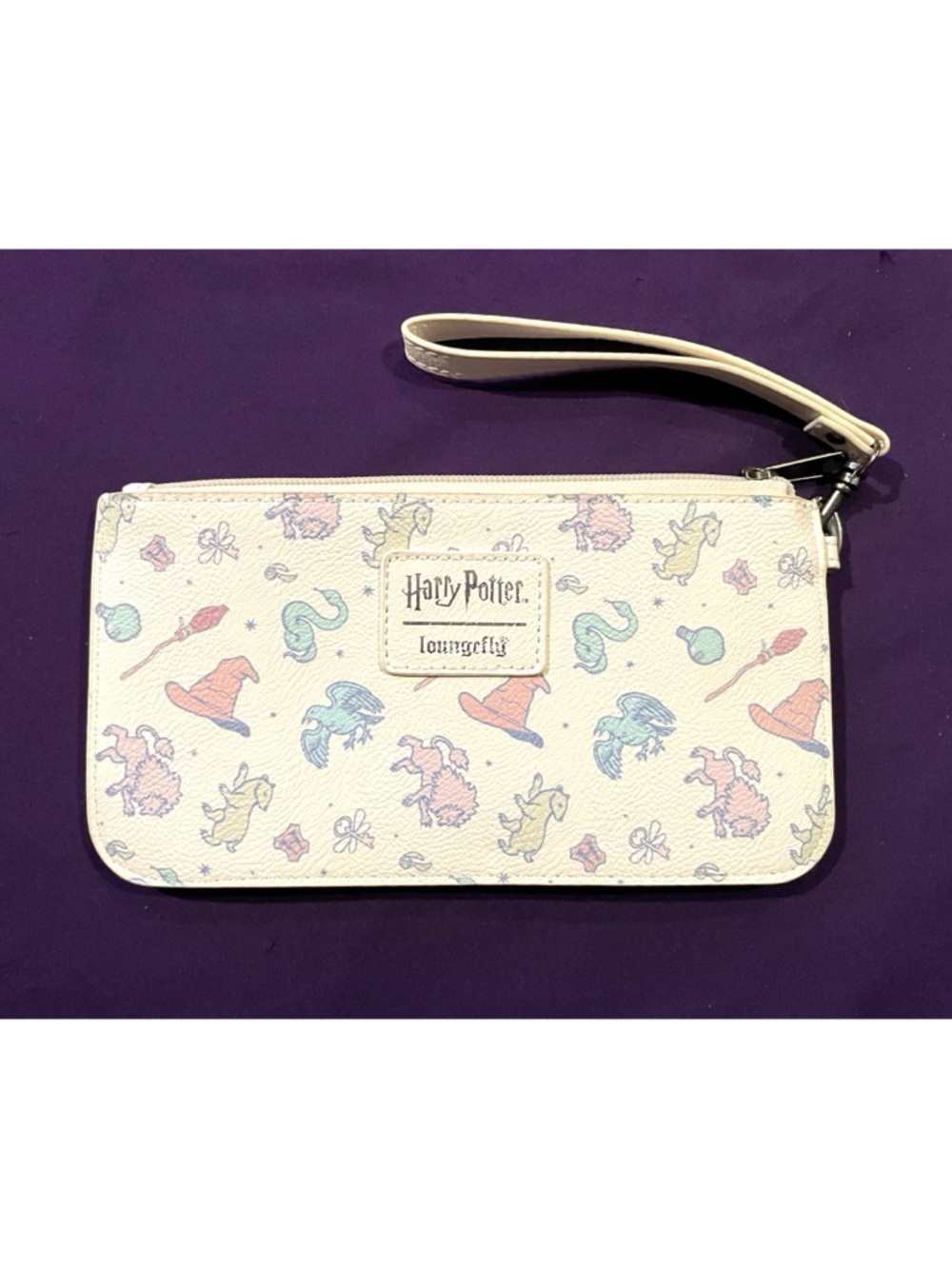 Loungefly Harry Potter watercolor House Crests & Icons clutch wristlet wallet